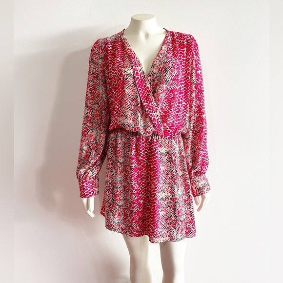 Parker Dress Snake Python Print Red Tunic Dress XS - Picture 1 of 4